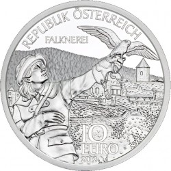 AUSTRIA 10 EUROS 2012 HALCÓN Cetrería REGION de KARNTEN MONEDA DE PLATA SC @BLISTER@ Österreich 0,51 ONZAS
