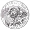 AUSTRIA 10 EUROS 2014 CARNAVALES Región del TIROL MUSICA MONEDA DE PLATA SC Österreich 0,51 ONZAS