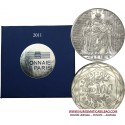 . 1 aaaacoin @ESTUCHE OFICIAL@ FRANCIA 100 EUROS 2011 HERCULES MONEDA DE PLATA 900 mls. 47 mm. 50 gramos France