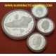 . 8,20 Onzas x CULTURA y NATURALEZA 3ª Serie 2000 + 5000 + 10000 PESETAS 1996 SI CAPSULAS NO ESTUCHE FNMT 4 MONEDAS PLATA España