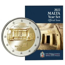 . @AGOTADA@ MALTA CARTERA OFICIAL EUROS 2022 UNC 1+2+5+10+20+50 Centimos 1€ + 2€ + 2 EUROS 2022 TEMPLO HYPOGEUM 10000 uds