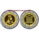 . 2 monedas @NO COINCARD@ BELGICA 2 EUROS 2017 UNIVERSIDAD DE GANTE + UNIVERSIDAD DE LIEJA BIMETÁLICAS SC @PROCEDEN DE CARTERA