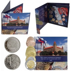 1ª AÑO DE EMISIÓN x ESLOVAQUIA CARTERA OFICIAL EUROS 2009 SC 1+2+5+10+20+50 Centimos + 1€ + 2 EUROS 2009 EUROSET KMS