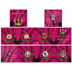 BENELUX CARTERA OFICIAL EUROS 2011 SC 1+2+5+10+20+50 Centimos + 1 EURO + 2 EUROS 2011 LUXEMBURGO + BELGICA + HOLANDA
