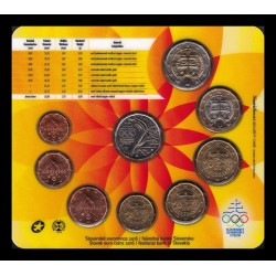 ESLOVAQUIA CARTERA OFICIAL EUROS 2012 BU SET 1+2+5+10+20+50 Centimos + 1 EURO + 2 EUROS 2012 OLIMPIADA LONDRES SC KMS Slovakia