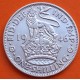 INGLATERRA 1 SHILLING 1946 JORGE VI y LEON SOBRE CORONA diseño INGLES KM.853 MONEDA DE PLATA MBC+ UK silver POST WWII