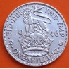 INGLATERRA 1 SHILLING 1946 JORGE VI y LEON SOBRE CORONA diseño INGLES KM.853 MONEDA DE PLATA MBC+ UK silver POST WWII