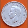 INGLATERRA 1 SHILLING 1946 JORGE VI y LEON SOBRE CORONA diseño INGLES KM.853 MONEDA DE PLATA MBC+ UK silver POST WWII
