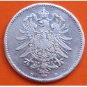 ALEMANIA 1 MARCO 1875 D AGUILA del EMPERADOR GUILLERMO I KM.7 MONEDA DE PLATA MBC- Germany 1 Mark DEUTSCHES REICH