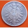 ALEMANIA 1 MARCO 1875 D AGUILA del EMPERADOR GUILLERMO I KM.7 MONEDA DE PLATA MBC- Germany 1 Mark DEUTSCHES REICH