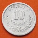 MEXICO 10 CENTAVOS 1895 Zs.Z. Ceca ZACATECAS KM.403.10 MONEDA DE PLATA MBC- REPUBLICA MEXICANA silver coin