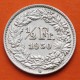 SUIZA 1/2 FRANCO 1950 B DAMA HELVETICA CON ESCUDO y LANZA KM.23 MONEDA DE PLATA EBC- Switzerland silver Half franc