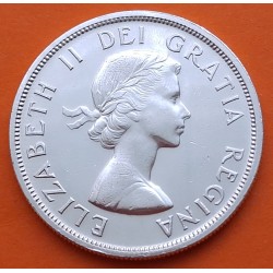 CANADA 1 DOLAR 1958 BRITISH COLUMBIA TOTEM INDIO KM.55 MONEDA DE PLATA MBC @LIMPIADA@ 1 Dollar silver R/3