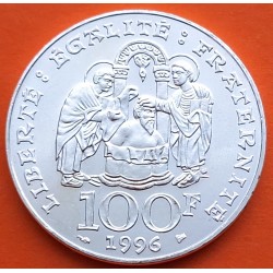FRANCIA 100 FRANCOS 1996 REY CLOVIS ROI KM.1180 MONEDA DE PLATA EBC @RARA@ France 100 Francs silver