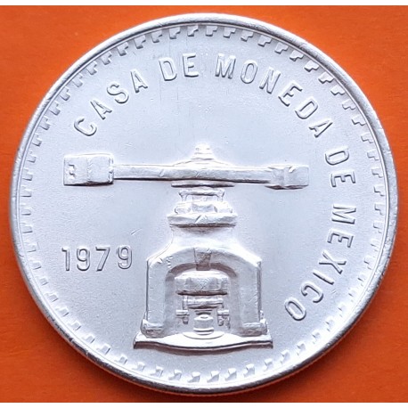 MEXICO 1 ONZA 1979 BALANZA KM.M49 MONEDA DE PLATA EBC/SC- OZ Mejico UNA ONZA TROY DE PLATA PURA R/2