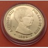 0,40 ONZAS x MEDALLA FNMT HISTORIA DE LA PESETA ESPAÑA 20 PESETAS 1889 ALFONSO XIII PLATA BAÑO DE ORO 13,50 gramos 925 milésimas