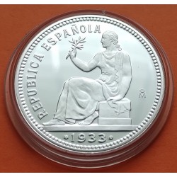 0,40 ONZAS x MEDALLA FNMT HISTORIA DE LA PESETA ESPAÑA 1 PESETA 1933 REPUBLICA ESPAÑOLA PLATA 13,50 gramos 925 milésimas