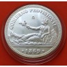 0,40 ONZAS x MEDALLA FNMT HISTORIA DE LA PESETA ESPAÑA 1 PESETA 1869 DAMA GOBIERNO PROVISIONAL PLATA 13,50 gramos 925 milésimas