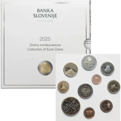 . 1 aaaaaaacoin @15/DIC. Envío@ ESLOVENIA CARTERA OFICIAL EUROS 2025 SC 1 Cts/1 Euro + 2€ + 2 EUROS 2025 MIKI + 3 EUROS 2025