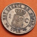 ESPAÑA Rey ALFONSO XIII 1 CENTIMO 1913 * 3 PCV REY y ESCUDO KM.731 MONEDA DE BRONCE MBC Spain R/5