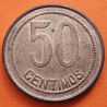 . @ORLA DE PUNTOS CUADRADA@ ESPAÑA 50 CENTIMOS 1937 * 3/-DAMA MONEDA DE COBRE EBC- República Española ERROR VARIANTE R/5