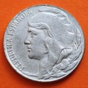 ESPAÑA 5 CENTIMOS 1937 DAMA BUSTO GRANDE KM.752 MONEDA DE HIERRO EBC+ República Española R/4