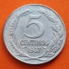 ESPAÑA 5 CENTIMOS 1937 DAMA BUSTO GRANDE KM.752 MONEDA DE HIERRO EBC+ República Española R/4