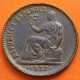 ESPAÑA 50 CENTIMOS 1937 * 3/4 II REPUBLICA ESPAÑOLA DAMA SENTADA MONEDA DE COBRE EBC- R/5