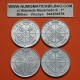 . @1,95 ONZAS de PLATA PURA@ 4 monedas x ESPAÑA 100 PESETAS 1966 * 19 66 + 1966 * 67 + 1966 * 68 + 1966 * 70 FRANCO KM.797 L/3