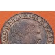 @PRECIOSA@ ESPAÑA REINA ISABEL II 2,50 CENTIMOS DE ESCUDO 1868 OM Ceca de BARCELONA KM.634.1 MONEDA DE COBRE EBC Spain R/3