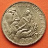 VATICANO 200 LIRAS 1988 DIOS y ADÁN - PAPA JUAN PABLO II NIÑO KM.210 MONEDA DE LATON EBC/SC- Vatican 200 Lire