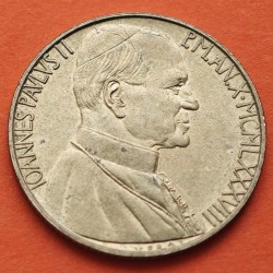 VATICANO 200 LIRAS 1988 DIOS y ADÁN - PAPA JUAN PABLO II NIÑO KM.210 MONEDA DE LATON EBC/SC- Vatican 200 Lire