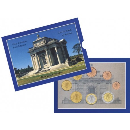IRLANDA CARTERA OFICIAL EUROS 2003 SC 1+2+5+10+20+50 Centimos + 1 EURO + 2 EUROS 2003 UNC BU SET Eire Ireland