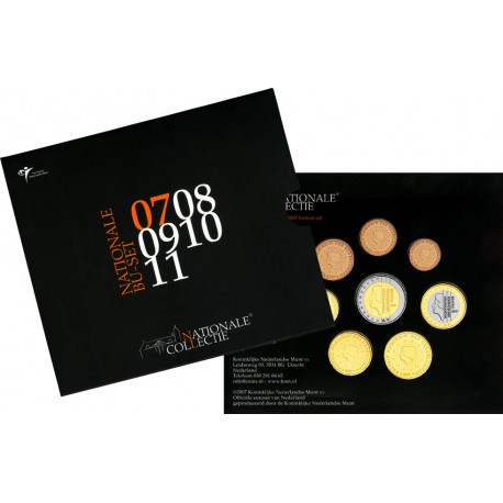HOLANDA CARTERA OFICIAL EUROS 2007 BU SET 1+2+5+10+20+50 CENTIMOS 1 EURO + 2 EUROS 2007 SC REINA BEATRIZ