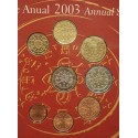 @VER FOTOS@ PORTUGAL CARTERA OFICIAL EUROS 2003 SC 1+2+5+10+20+50 Céntimos + 1€ + 2 EUROS 2003 KMS 8 MONEDAS