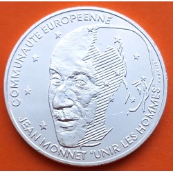 FRANCIA 100 FRANCOS 1992 JEAN MONNET KM.1120 MONEDA DE PLATA SC + IMPERFECCIONES France 100 Francs silver