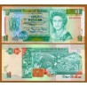 BELIZE 1 DOLAR 1990 ARRECIFE DE CORAL, PECES y REINA ISABEL II Pick 51 BILLETE SC Caribe $1 Dollars UNC BANKNOTE