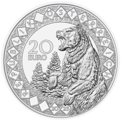 1 acoin @ENVIO 20/ENE - CRISTAL DE SWAROVSKI@ AUSTRIA 20 EUROS 2022 OSO AMERICANO 5ª MONEDA PLATA Serie LOS OJOS DEL MUNDO