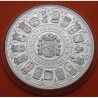 5 onzas x ESPAÑA 10000 PESETAS 1989 V CENTENARIO SERIE 1ª Cincuentin MONEDA DE PLATA ESTUCHE FNMT