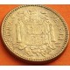 @MUY RARA NUEVA@ ESPAÑA 1 PESETA 1953 * 19 54 FRANCISCO FRANCO KM.775 MONEDA DE LATON SC Alguna Imperfección