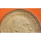 @MUY RARA NUEVA@ ESPAÑA 1 PESETA 1953 * 19 54 FRANCISCO FRANCO KM.775 MONEDA DE LATON SC Alguna Imperfección