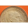 @MUY RARA NUEVA@ ESPAÑA 1 PESETA 1953 * 19 54 FRANCISCO FRANCO KM.775 MONEDA DE LATON SC Alguna Imperfección