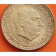 @MUY RARA NUEVA@ ESPAÑA 1 PESETA 1953 * 19 54 FRANCISCO FRANCO KM.775 MONEDA DE LATON SC Alguna Imperfección