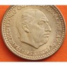 @MUY RARA NUEVA@ ESPAÑA 1 PESETA 1953 * 19 54 FRANCISCO FRANCO KM.775 MONEDA DE LATON SC Alguna Imperfección