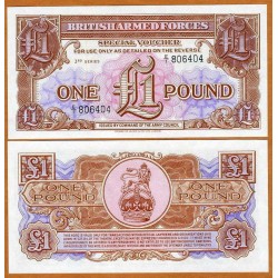 INGLATERRA 1 LIBRA 1956 BRITISH ARMED FORCES 3th Serie Pick M29 BILLETE SC UK 1 POUND UNC BANKNOTE