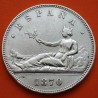 ESPAÑA 5 PESETAS 1870 * 18 70 SNM GOBIERNO PROVISIONAL DAMA SENTADA KM.655 MONEDA DE PLATA (DURO) Spain silver R/4