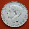 ESPAÑA 5 PESETAS 1898 * 18 -- SGV REY ALFONSO XIII KM.707 MONEDA DE PLATA (DURO) Spain silver R/4
