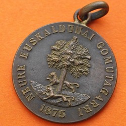 @BUSTO RARO@ ESPAÑA 1875 MEDALLA 3ª GUERRA CARLISTA ALFONSO XII A LOS EJERCITOS EN OPERACIONES