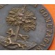 . @MUY RARA@ ESPAÑA 1875 MEDALLA CARLISTA JURAMENTO DE DON CARLOS VII NEURE EuSKALDUNAI GOMUTAGARRI BRONCE