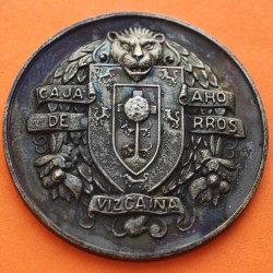 @RARA@ BILBAO 1971 1921 MEDALLA DE PLATA CINCUENTENARIO DE LA CAJA DE AHORROS VIZCAÍNA 23,70 gramos 36 mm